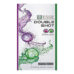 Esse Double Shot (Эссе дубле шот) Кнопка: Виноград, Ментол Крепость: 4 мг/ 0.3 мг Формат пачки: (Нано Слим)