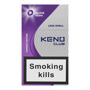 Keno Club Compact Click Grape (Кено клуб) Кнопка: Виноград Крепость: 4 мг/0.4 мг Формат: (компакт)